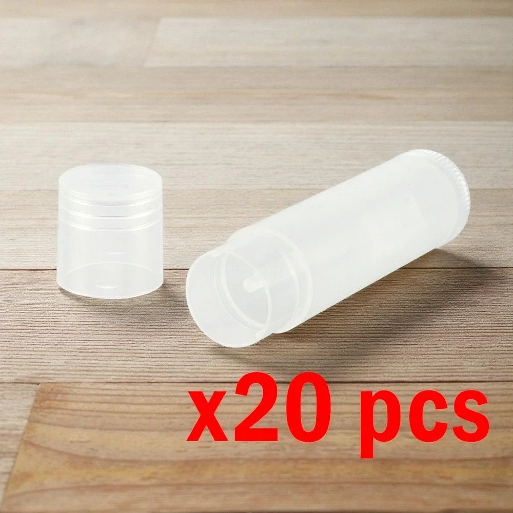20 Pcs Clear Empty Lip Balm Tubes Twist Up Containers Cosmetic‎ DIY Travel